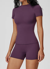 Sports Wear with Short Sleeve T-Shirt and Shorts