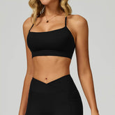 Cross Back Yoga Bra with Removable Chest Pad