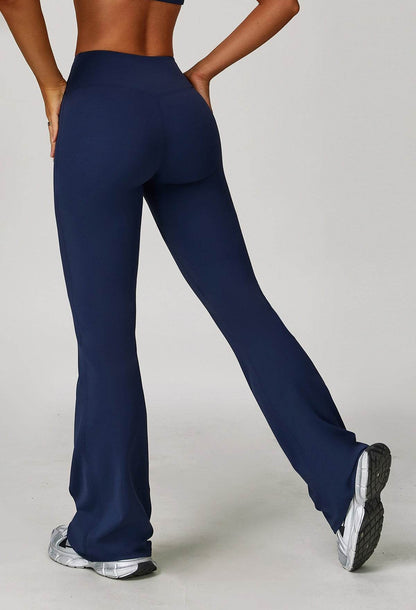 No Front Seam High Waist Sports Flared Leg Pants