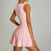 Sleeveless Golf Dress with Built in Shorts and Pockets