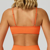 Color Block Sports Bras Workout Strappy Bra