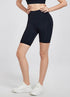 High Waisted Tummy Control Biker Shorts with Suspended Pocket