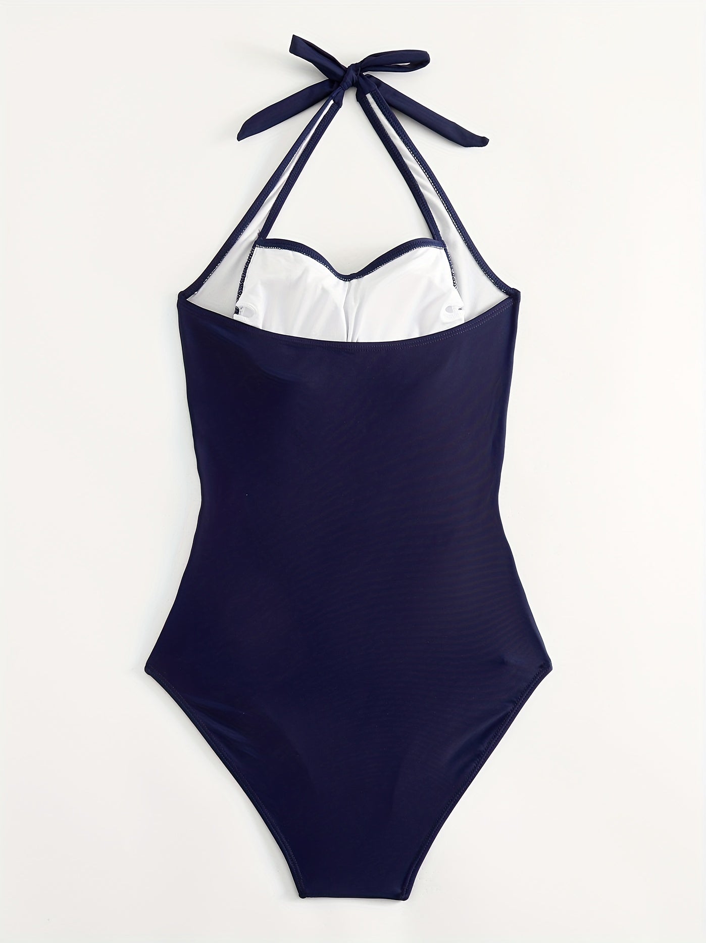 Ruched Halter Backless One-Piece Swimsuit - Create Sexy Silhouette