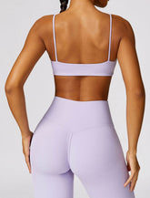 Thin Strap Square Collar Yoga Bra