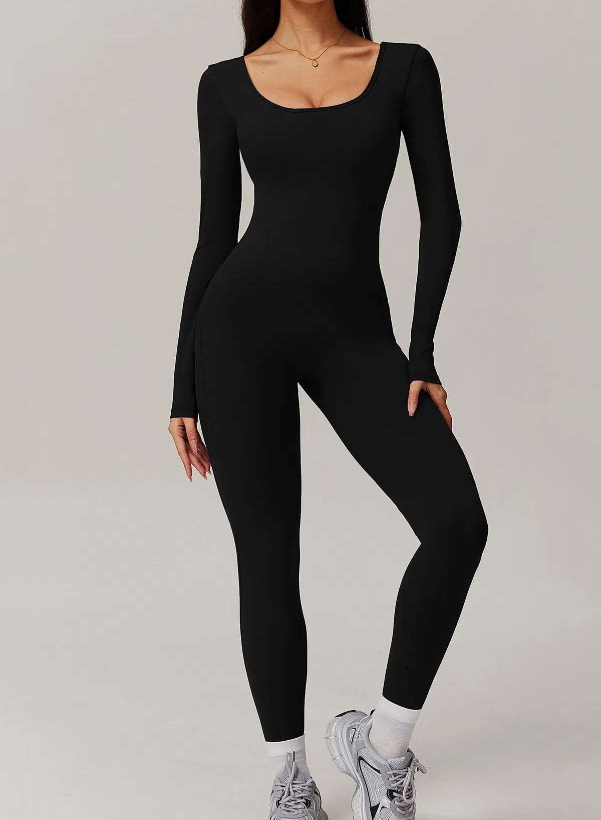 Long Sleeve One Piece Sports Jumpsuit | Perfect for Yoga and Workouts