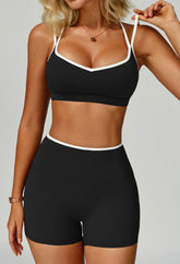 Double Shoulder Straps Sports Bras with Removable Chest Pad