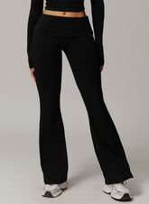 High Waisted Tummy Control Wide Leg Flare Fitness Pants