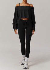 Sports Sets with Long Sleeve T-Shirts and Leggings