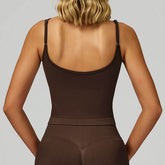 Color Block Sports Tank Top with Built in Bra