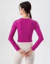 Mesh Splicing Workout Tops Long Sleeve Athletic T-Shirts