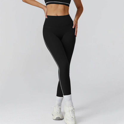 Color Block Athletic Legging High Waist Running Tights