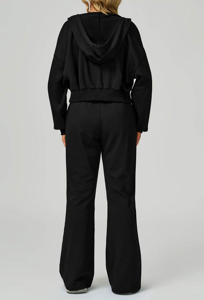 Sport Set with Long Sleeve Hoodie Jacket and Lounge Pant