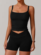 Square Neck Cami Top Sports Tank Top