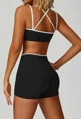 Double Shoulder Straps Sports Bras with Removable Chest Pad