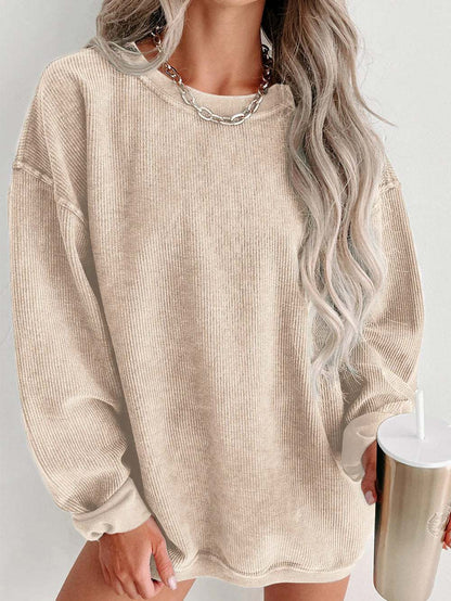 Long Sleeve Casual Round Neck Sweatshirts | Perfect for Chilly Days