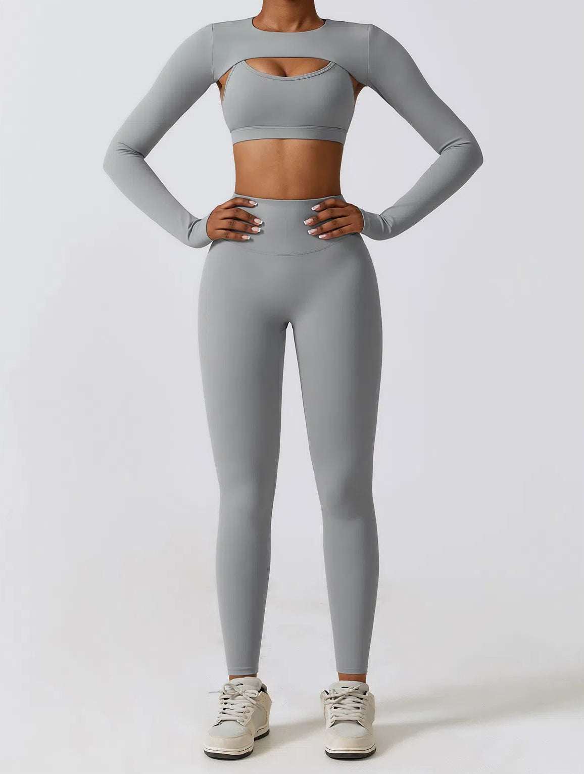 Gym Wear Set with Crop Top and Leggings | Trendy &amp; Functional Outfit