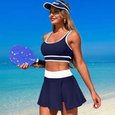 Two Piece Color Block High Waisted Bikini Sets