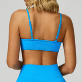 Color Block Sports Bras Workout Strappy Bra