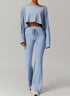 Sports Sets with Long Sleeve T-Shirts and Flare Pants