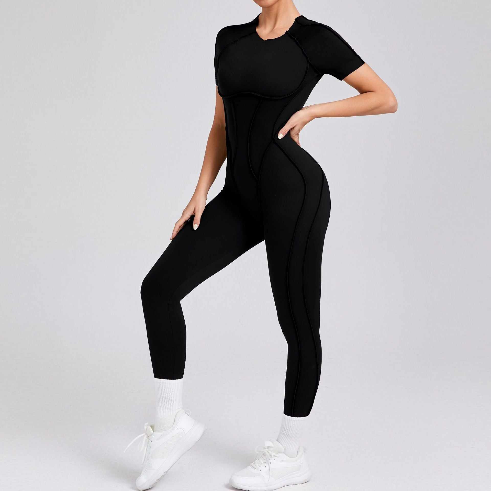 Short Sleeve Backless Yoga Jumpsuits | Ultimate Comfort &amp; Flexibility