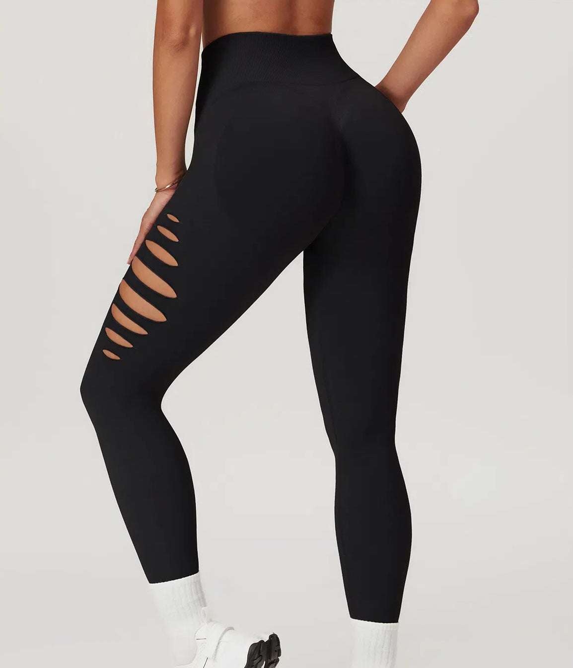 High Waisted Ripped Leggings | Perfect for Workouts &amp; Casual Wear