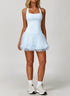 Athletic Set with Racerback Vest and Mesh Tennis Skirt