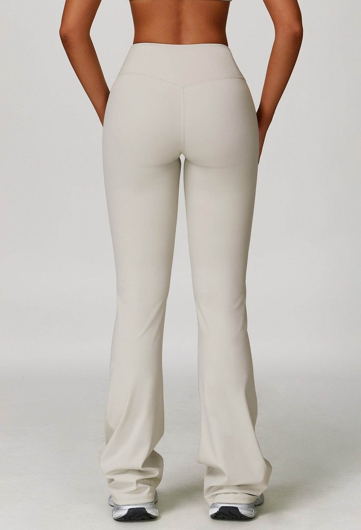 No Front Seam High Waist Sports Flared Leg Pants