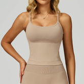 Color Block Sports Tank Top with Built in Bra