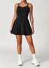 Double Straps Golf Athletic Dress with Shorts and Pockets