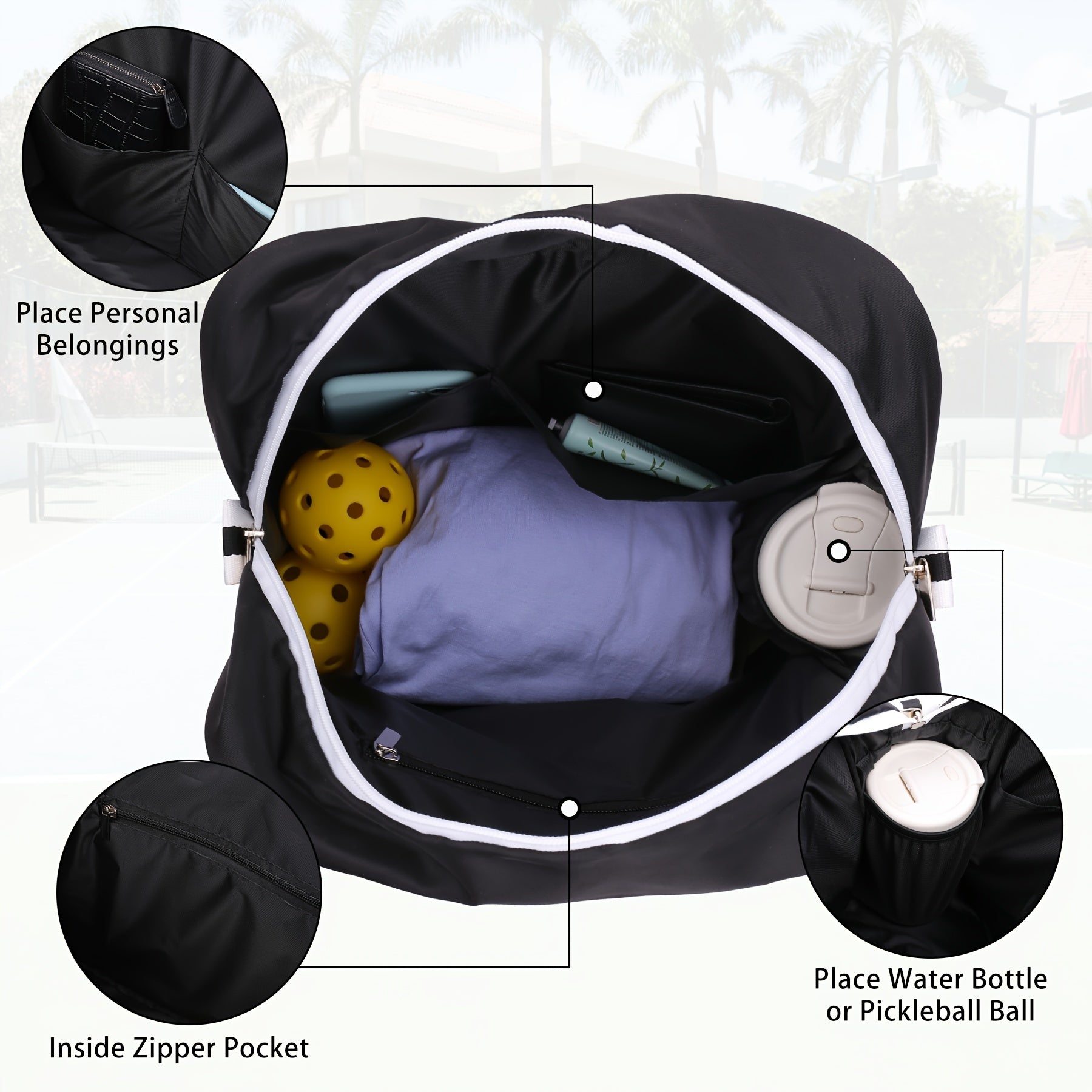 Stylish Pickle Ball Storage Bag for Women