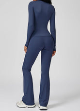 Sports Wear with Long Sleeve T-Shirt and Flared Leg Pants