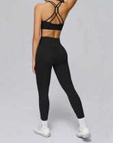 Athletic Wear with Cross Back Strappy Sports Bra and Legging