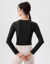 Mesh Splicing Workout Tops Long Sleeve Athletic T-Shirts