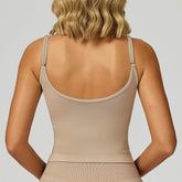 Color Block Sports Tank Top with Built in Bra
