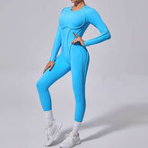 Long Sleeve Backless Yoga Jumpsuits