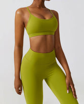 Strappy Criss-Cross Back Sports Bra with Removable Pads