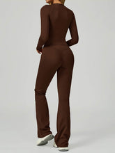 Sport Set with Long Sleeve Crew Neck T-Shirt and Flared Pant
