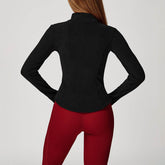 Full Zip Fleece Jacket Long Sleeve Coat with Pockets