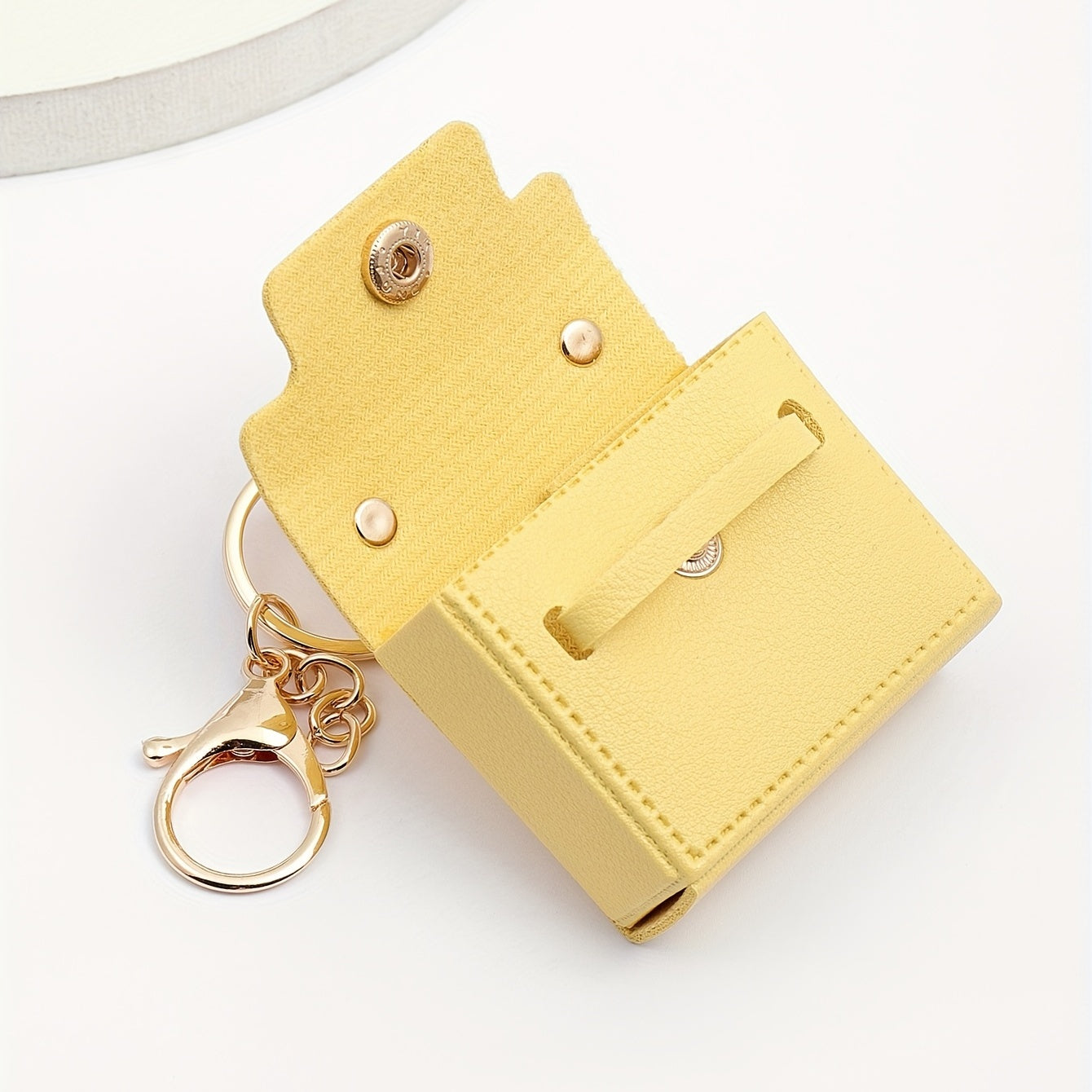 Mini Leather Coin Bag Keychain