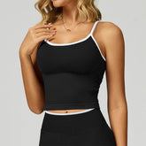 Color Block Sports Tank Top with Built in Bra