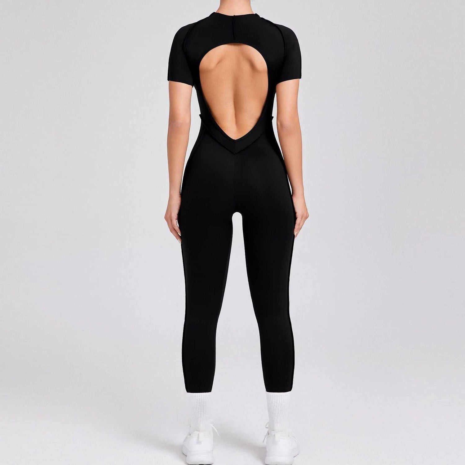 Short Sleeve Backless Yoga Jumpsuits | Ultimate Comfort &amp; Flexibility