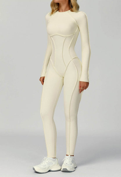 Long Sleeve Backless Yoga One Piece Jumpsuits