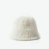 Winter Furry Cloche Hat Fisherman Cap Soft Warm Bucket Hat