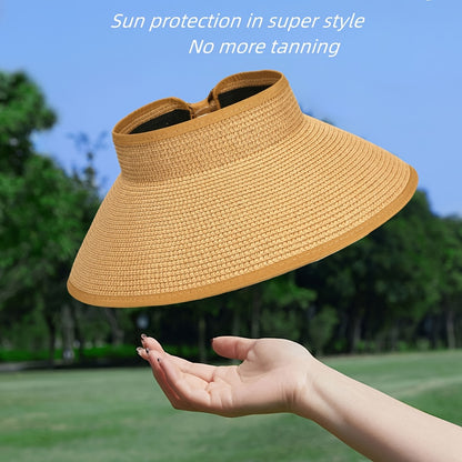 Foldable Wide Brim Sun Hat with Hook and Loop Closure