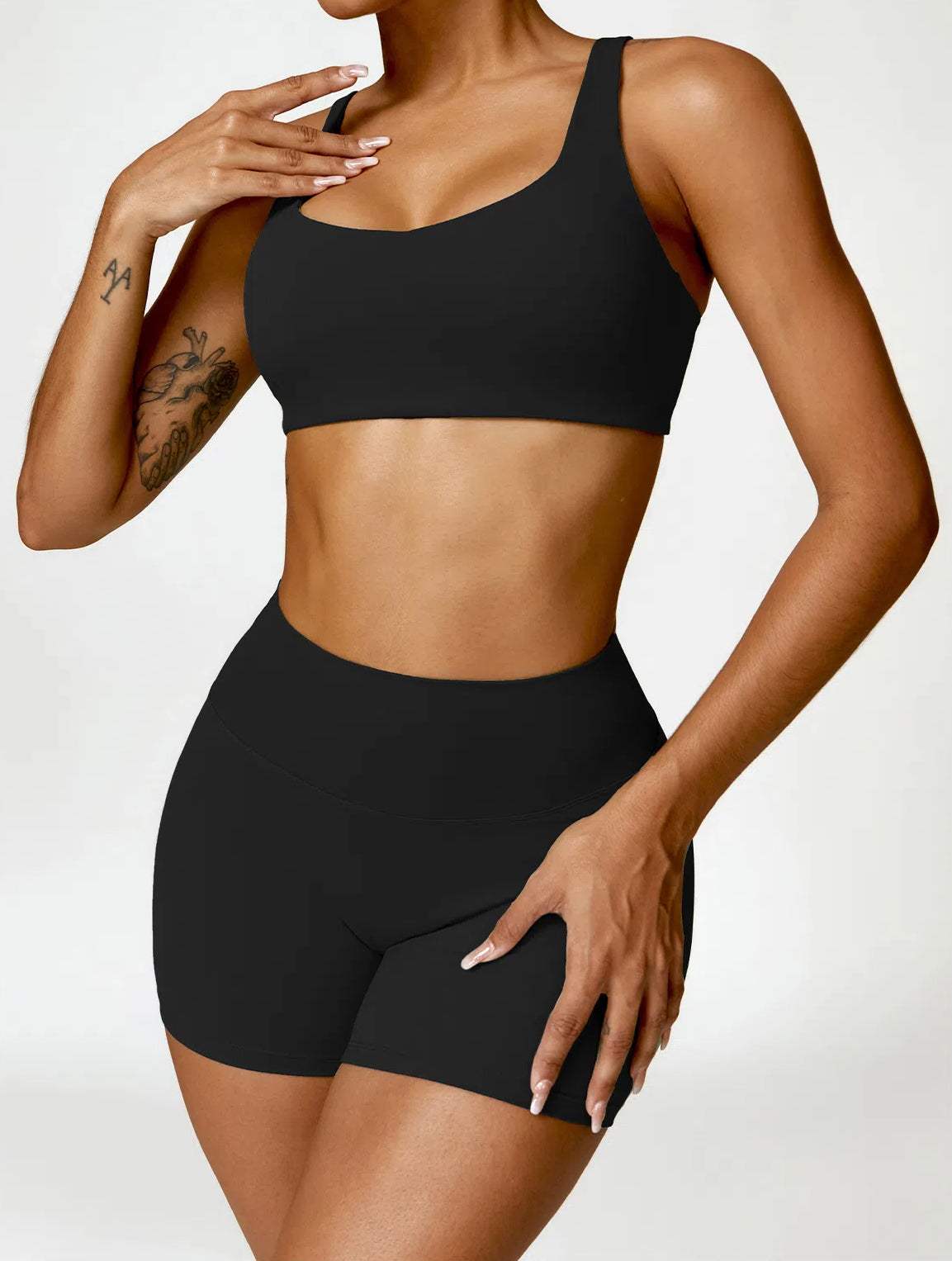 Fitness Clothing Yoga Set with Bra and Shorts | Supportive &amp; Stylish