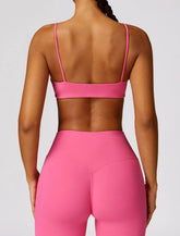 Thin Strap Square Collar Yoga Bra