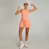 Sleeveless Golf Dress with Built in Shorts and Pockets