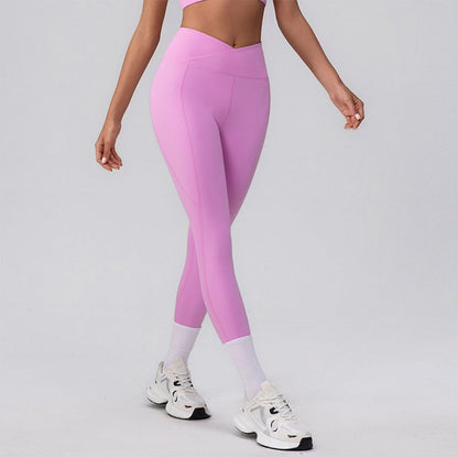 V Cross High Waist Butt Lifting Workout Leggings