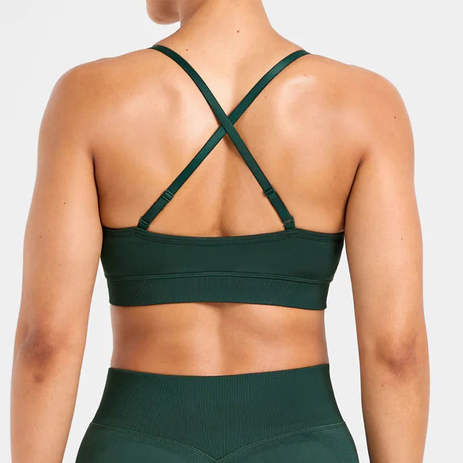 Cross Back Sports Bras Adjustable Strappy Yoga Crop Tops