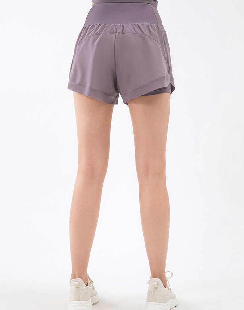 High Waisted Athletic Running Shorts with Pockets